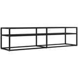 Maison Chic TV omarica - TV stojalo - Televizijska omarica črni marmor 160x40x40,5 cm kaljeno steklo, (21701524) | Shoptok.si