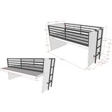 Vipack Bela dvignjena otroška postelja z letvenim dnom 90x200 cm Sam – | Shoptok.si