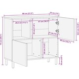 vidaXL Komoda crna 80x33x75 cm od konstruiranog drva | shoptok.hr