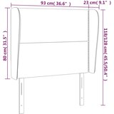  Uzglavlje s ušima sivo 93x23x118/128 cm od umjetne kože | shoptok.hr