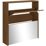 Maison Chic Omarica za obutev - Kopa za čevlje z ogledalom 2-nadstropna 63x17x67 cm, (21776587) Cene