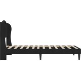  Krevetna konstrukcija s uzglavljem Crna 100 x 200 cm Baršun | shoptok.hr