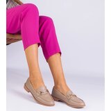 Gemre Brown women's loafers with embellishment and rhinestones Mikasa | Shoptok.si