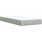 Box spring krevet s madracem svjetlosivi 90x190 cm baršunasti | shoptok.hr
