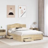 vidaXL konstrukcija postelje sonoma hrast 140 x 190 cm konstruiran les, (5000102189) | Shoptok.si
