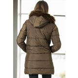 Dewberry Z6745 WOMEN'S COAT-KHAKI-1 | Shoptok.si