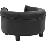 vidaXL Sofa za pse crna 48 x 48 x 32 cm od pliša i umjetne kože | shoptok.hr
