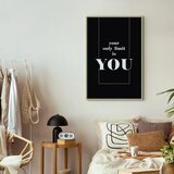  Slika - Key to Success (1-part) - Black and White English Inscriptions 60x90 U prirodnom drvenom okviru | shoptok.hr