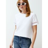 Trendyol Ženska majica TWOSS24TS00048, Bela Cene