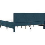  Okvir kreveta s madracem s uzglavljem 2 pcs Plava Baršun - Plava 200 x 200 cm | shoptok.hr