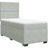Maison Chic Box spring postelja - Vzmetna postelja z vzmetnico svetlo siv 90x190 cm žamet SL4285, (21901265) | Shoptok.si