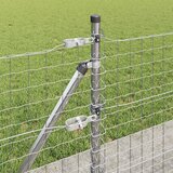  Stup za ogradu s betonskom bazom 52 kom. Srebrna | shoptok.hr