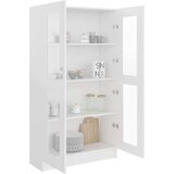 vidaXL Vitrina bela 82,5x30,5x150 cm iverna plošča | Shoptok.si