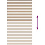 Zebra zavjesa Pješčano smeđa 120x200 cm Širina tkanine 115,9 cm Poliester | Shoptok.si