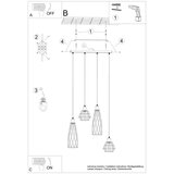  Obesna svetilka SUBA 4L črna, (21347875) | Shoptok.si