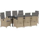  Vrtni set za objed 9 kom. Bež poliratan | shoptok.hr