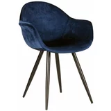 LABEL51 Tamno plave baršunaste blagovaonske stolice u setu 2 kom Forli –