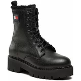 Tommy Jeans Škornji Tjw Urban Boot Tumbled Ltr Wl EN0EN02317 Black BDS