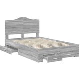  Konstrukcija postelje Siva Sonoma 120 x 200 cm Konstruiran les, (5000102238) | Shoptok.si