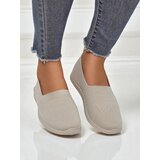Resti Beige Callista women's slip-ons - lightweight fabric shoes with flat soles | Shoptok.si