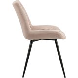 CARRYHOME stol, kovina, tekstil roza, črna | Shoptok.si