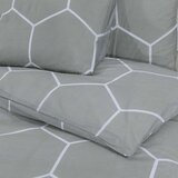  Set posteljine za poplun sivi 135 x 200 cm pamučni | shoptok.hr