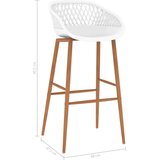  Barske stolice 2 kom bijele | shoptok.hr
