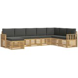  Set vanjskih sofa 8 pcs Bijela i antracit 306 x 187,5 x 73 cm | Eponuda.com