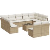  12-dijelni set vrtnih sofa od poliratana s jastucima bež | shoptok.hr