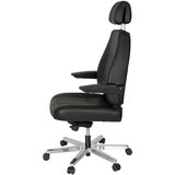 MID.YOU Pisarniški Stol 24 Hours, Pravo Usnje. Črna | Shoptok.si