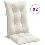  Jastuci za stolice 2 kom prošarano krem 120x50x7cm tkanina | shoptok.hr