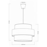 Brilagi Luster na sajli SPACE 1xE27/60W/230V prečnik 40 cm bež/krem | Eponuda.com