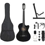  12-dijelni set gitare Western s ujednačivačem i 6 žica crni | shoptok.hr