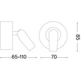 Ideal Lux led zidno reflektorsko svetlo bean LED/3W/230V cri 90 bela | Eponuda.com