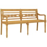  Klupa Batavia s crvenim jastukom 150 cm od masivne tikovine | shoptok.hr