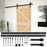  Drsna vrata Naravna in črna 100 x 210 cm Trdna borovina | Shoptok.si