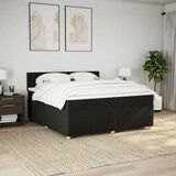  Krevet s oprugama i madracem crni 200x200 cm od tkanine | shoptok.hr