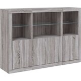  Komoda z LED lučkami 3 kosi siva sonoma inženirski le | Shoptok.si