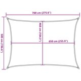  Senčno jadro peščeno 7x5 m 100 % poliester oxford | Shoptok.si