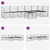  Set vanjskih sofa 7 kom. Prirodna Poliester | shoptok.hr