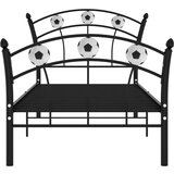 vidaXL Okvir za krevet s nogometnim uzorkom crni metalni 90 x 200 cm | shoptok.hr