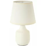 Casa Selección Bijela/krem stolna lampa keramička s tekstilnim sjenilom (visina 24 cm) –