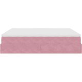 vidaXL Otomanski posteljni okvir z vzmetnicami roza 160x200cm žamet, (21610333) | Shoptok.si