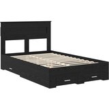  Krevetna konstrukcija Crni hrast 135 x 190 cm Konstruirano drvo | shoptok.hr