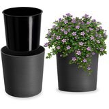 KADAX cvetlični lonec 30 cm pokrov z vložkom plastični grafitni cvetlični lonec, (5000346049) | Shoptok.si