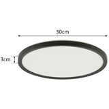  Brilagi - LED svetlo za kupatilo ULTRA SLIM LED/18W/230V prečnik 30 cm crna IP54 | Eponuda.com