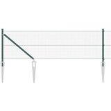 vidaXL Zavarena Žičana Ograda sa 13 Šiljastih Stupova Zelena 0.8x50 m Čelik | shoptok.hr