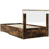  Konstrukcija postelje z vzglavjem Dimljeni oreh 100 x 200 cm, (5000103231) | Shoptok.si