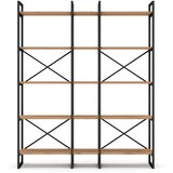 Marckeric Crna/natur polica u dekoru hrasta 144x175 cm Dusan - | shoptok.hr