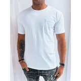 DStreet Men's monochrome T-shirt white Cene